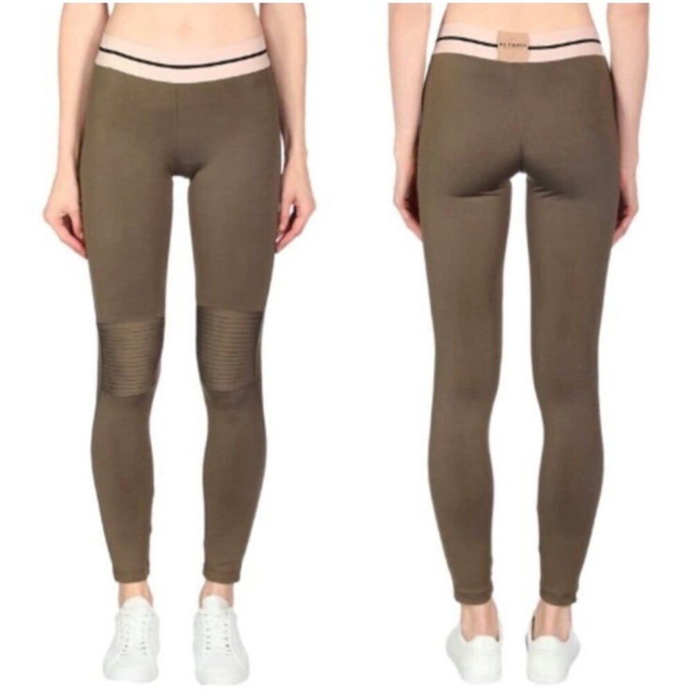 Olympia Activewear Olive Army Green Moto Workout Leggings Size Small